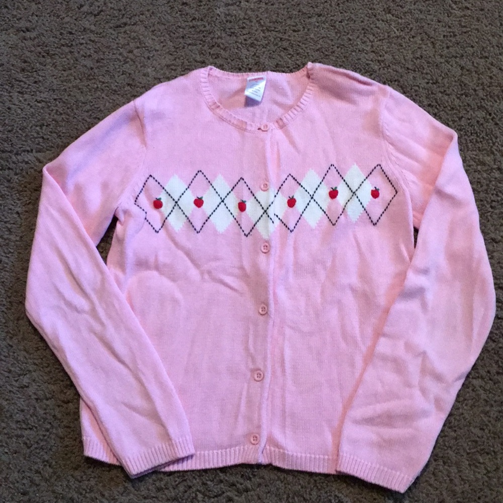 Gymboree pink Prep School cardigan/sweater Sz 12